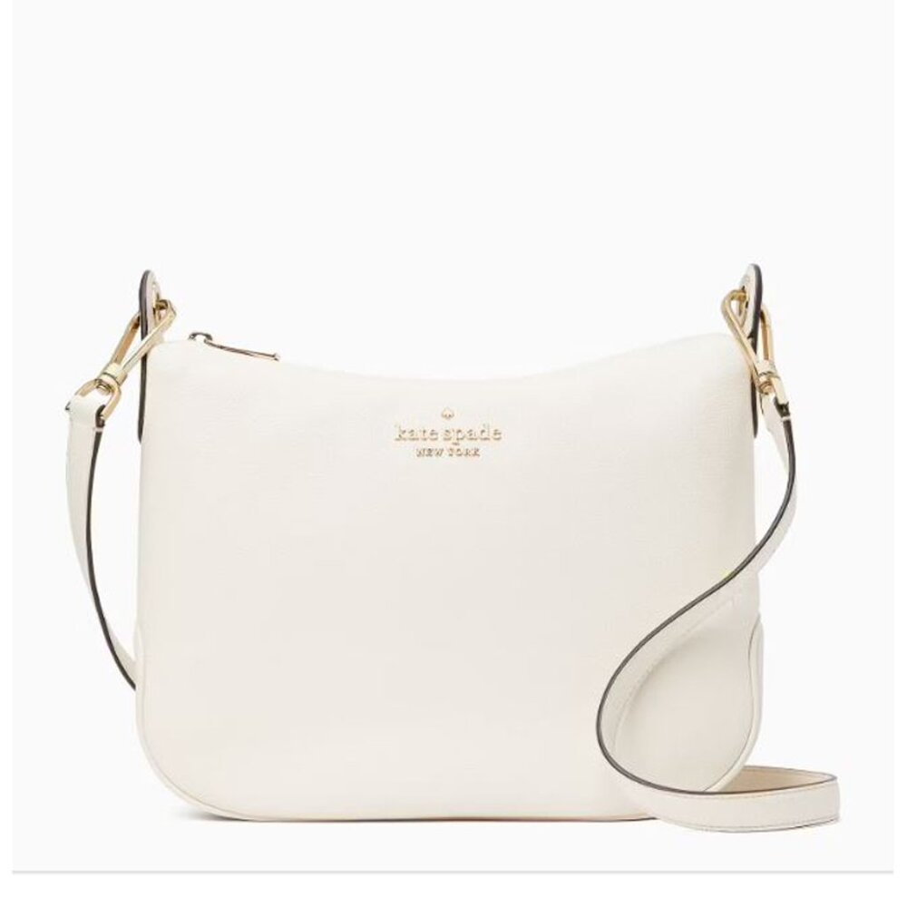 NWT Kate Spade Rosie Pebbled Leather Large Crossbody Parchment ♠️